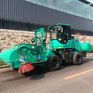 Barredora de carreteras para obras de construcción con cepillo y neumáticos grandes, máquina de limpieza de alta eficiencia - Product Image 3