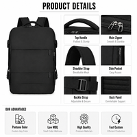 Sac à dos pour ordinateur portable personnalisé avec logo, grande capacité, imperméable, en tissu Oxford, pour voyages d'affaires et usage quotidien