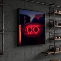 Lumières LED néon pour feux arrière de voiture, art mural rétroéclairé pour garage, chambre, salon, man cave, cadeau, IP65, forme personnalisable