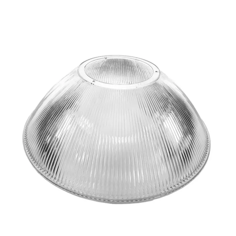 90 120degree clear LED High bay pc lamp shade 19inch led light diffuser with bottom cover for 100w industrial factory light