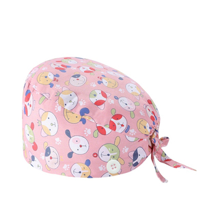 Bonnets chirurgicaux personnalisés à motif dessin animé, doublés satin, avec porte-badge rétractable, pour femmes, accessoires d'uniforme de soins de santé - Product Image 6