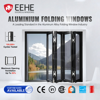 Fenêtre pliante en aluminium EEHE CSA AS2047 à double battant, à verrouillage profond, haute étanchéité, résistante aux intempéries, pour maison en climat froid