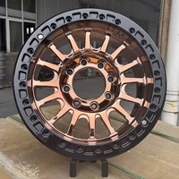 Jantes Viao en alliage d'aluminium chromé bronze forgé, 8 trous, 17*8.5, compatibles SUV et pick-up, finition compatible avec F125 F150 GTR Patrol 6