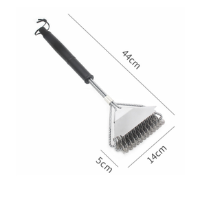 Cepillo para asar barbacoa, cerdas de alambre de acero inoxidable, limpiador de mango cómodo, limpieza de barbacoas - Product Image 1
