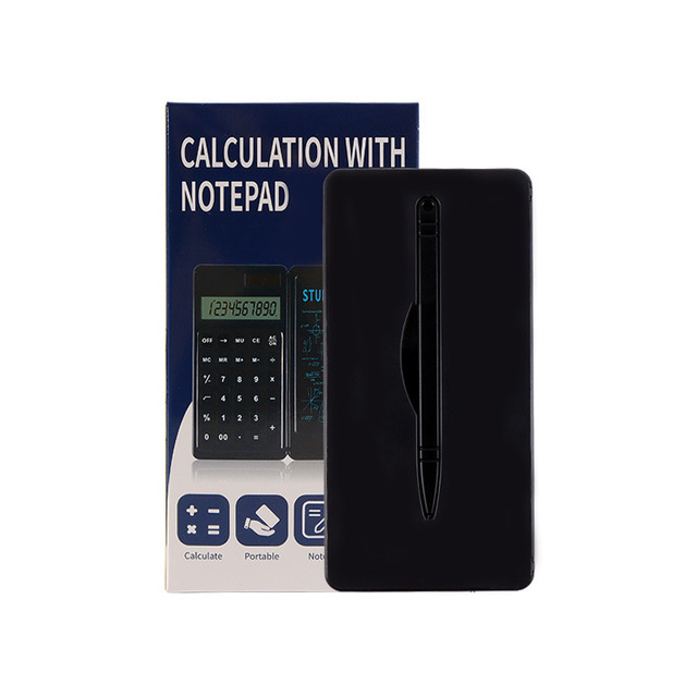 Multifunction Custom 12-Digit Foldable Scientific Calculator Battery Plastic Memo Pad Digital Notepad Drawing Board Electronic