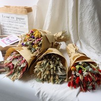 Buket Bunga Kering Langsung dari Pabrik, Dekorasi Bunga Pernikahan Vintage Rustic