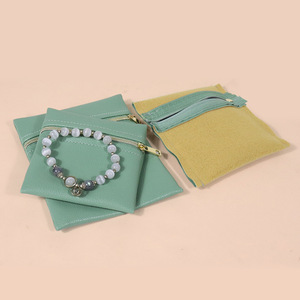 Artículo en Venta Caliente: Bolsa de Joyería de Cuero con Cierre, Bolsa de Almacenamiento de Joyería, Venta al por Mayor de Bolsas de Joyería de Color Macaron - Product Image 3