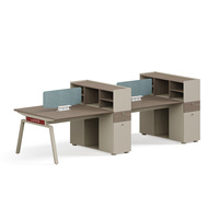 Bureau de travail en bois pour quatre personnes, directement de l'usine, mobilier de bureau moderne pour la maison, montage facile, extensible pour plusieurs personnes