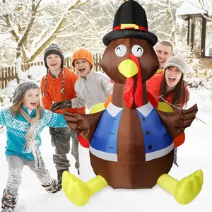 Ourwarm Animated blow up Turkey Outdoor Thanksgiving Inflatables Yard Decoration