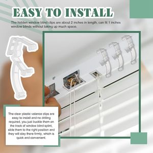 Clips de rideau occultant à canal caché en plastique transparent de haute qualité, design moderne, 6 pièces - Product Image 4