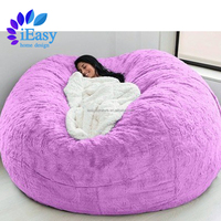 IEasy – vente directe d'usine, vente directe, sac de haricots minimaliste de très grande taille, sac de haricots en fourrure, sac de luxe à double haricot (pas de remplissage)
