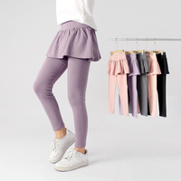 Leggings fins respirants à taille haute élastique pour petite fille, imprimé mignon, printemps-automne, en coton, pour tout-petits