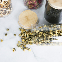 Bocaux de conservation alimentaire en verre borosilicate hermétiques les plus vendus avec couvercles en bambou/bois, couleurs personnalisées, gravure et marquage à chaud pour chocolat