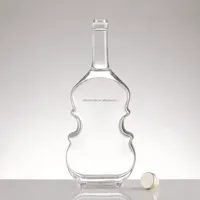 Chine Usine Marque Bouteille En Verre Personnalisée Capacité 750ml Joint En Liège Eau Tequila Brandy Vin Usine Direct Sérigraphie