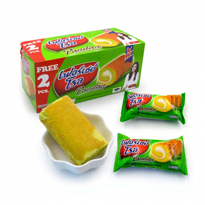 Pastel de Rollo Suizo con Sabor a Pandan de Alta Calidad al por Mayor de Cake Factory, Pastel de Rollo con Relleno en el Centro - Product Image 1