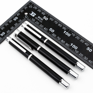 Stylo bille en acier inoxydable noir de haute qualité, largeur d'écriture 1,0 mm, logo personnalisable pour cadeaux d'affaires - Product Image 6