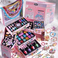 Kit de fabrication de bijoux pour filles, bracelet à perles DIY, 9 en 1, 3800 pièces, collier de princesse, boîte cadeau, certifié EN71 CPC, cadeau d'anniversaire