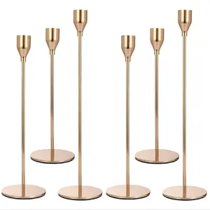 Gold Candle Holders Gold Taper Candle Holder Metal Candle Holder for Wedding Dinning Party