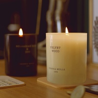YOYOLO Contenant en verre décoratif, personnalisation du parfum et boîte, ensemble de bougies parfumées personnalisées pour cadeau de Noël et spa