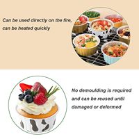 Mini moules à gâteau de 125 ml, réutilisables, en aluminium recyclable, avec couvercles, en aluminium, en PET, pour la cuisson, de qualité alimentaire, personnalisables