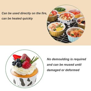 125ml Mini Cake Dessert Pans Disposable Recyclable <strong>Aluminum</strong> <strong>Container</strong> Lids <strong>Aluminum</strong> Foil PET Baking Cups Food Grade Customized - Product Image 2
