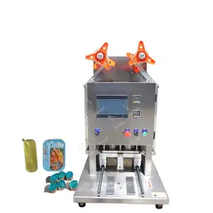 Fast Square Automatic Food Tray Sealing Packing Machine