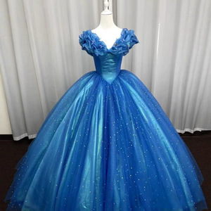 Vestidos de Quinceañera Azules, Vestido de Fiesta para 15 Años, Vestido de Gala con Hombros Descubiertos, Vestido Formal Clásico con Foto Real, Personalizado - Product Image 2