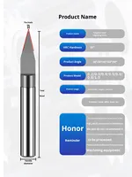 Pisau Ukir Tiga Alur untuk Batu Marmer Aluminium Tembaga 6mm Double-flute TiCN-coated Tungsten Steel Alloy End Mill Made