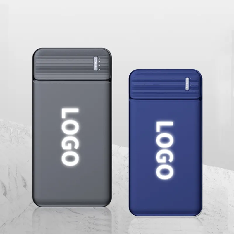 Banco de energia luminoso led, banco de energia 10000 mah, brilhante, logotipo personalizado, powerbank, promoção de marketing