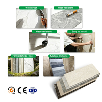 Panel de Pared SPC Autoadhesivo con Diseño de Mármol para Baño, Impermeable, sin Juntas, con Sistema de Clic, Venta al Por Mayor