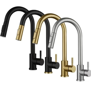 Rubinetti per Lavabo Moderni di Lusso Intelligenti Montati su Piano in Ottone Dorato per <span class=keywords><strong>Cucina</strong></span> Bagno Toilette <span class=keywords><strong>Miscelatore</strong></span> in Acciaio Inox per Hotel - Product Image 1