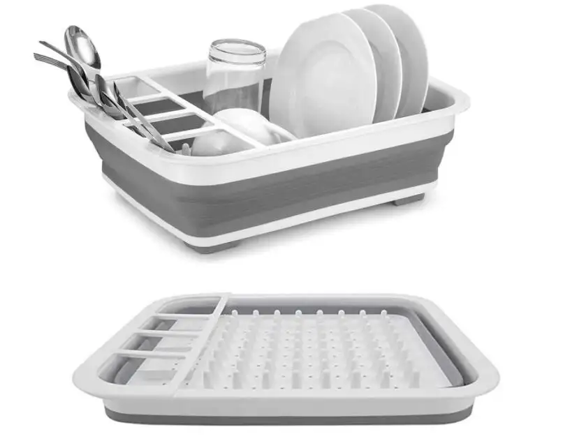 Faltbare Dish Rack Faltbare DishRack Platzsparend Falten Gericht und Tragbare Besteck Abtropffläche für Küche