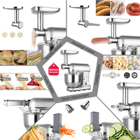 Robot culinaire multifonctionnel planétaire 5L 1400W avec tête inclinable, batteur sur socle, appareil de cuisine électrique pour usage domestique et commercial