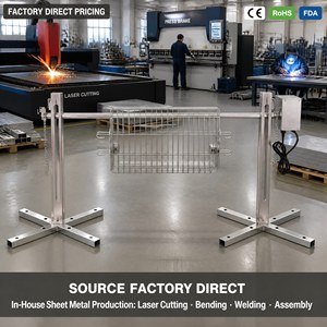 Kit <span class=keywords><strong>Girarrosto</strong></span> in Acciaio Inossidabile con Cestello Motorizzato e Forchette per Agnello Intero e Cottura per Feste BBQ - Product Image 4