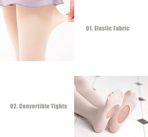 Collants de ballet pour femmes pour filles, leggings de danse convertibles ultra doux, collants de transition pour tout-petits enfants adultes - Product Image 4
