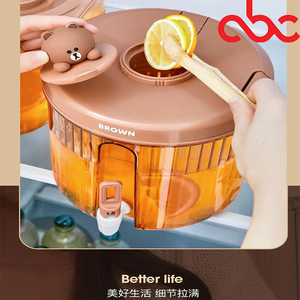 Maison Réfrigérateur Boissons Pichet à Jus Distributeur de Boissons Bouilloire à Eau Froide avec <span class=keywords><strong>Robinet</strong></span> et Passoire - Product Image 5