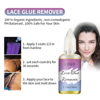 Kit d'outils pour usage domestique : Dissolvant de colle à dentelle imperméable, colle adhésive pour perruques et extensions capillaires, micro-lisiers longue durée, marque privée