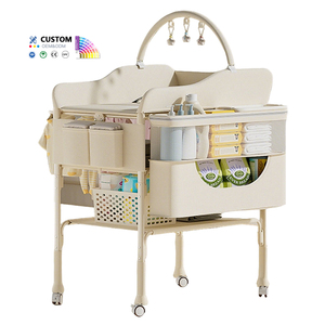 Cambiador de Bebé Plegable <span class=keywords><strong>con</strong></span> <span class=keywords><strong>Ruedas</strong></span>, Mesa de Baño y Bolsa de Almacenamiento, Directo de Fábrica - Product Image 2