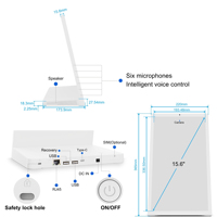Tablette tactile de commande pour restaurant 15,6 pouces Android 15 15+64 Go RK3576S, kiosque de bureau pour restauration rapide, afficheur numérique OEM