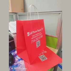 Bolsa de Papel para Comida para Llevar, con Asas Retorcidas, Impresión a Color Personalizada, Ecológica, para Regalos y Compras - Product Image 6
