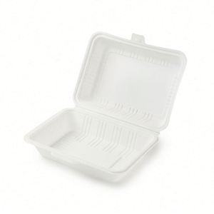 Conteneur rectangulaire jetable en amidon de maïs, écologique, compatible micro-ondes, avec couvercle, 100 ml, 500 ml, biodégradable - Product Image 4