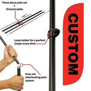 Bán xe Cờ gió lưỡi bãi biển Cờ cá nhân tùy chỉnh quảng cáo bay biểu ngữ cờ cho thị trường quảng cáo hiển thị - Product Image 2