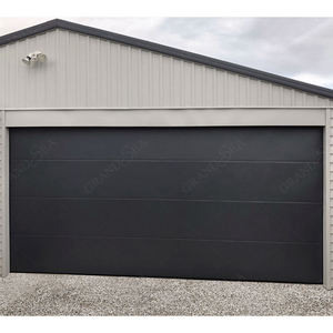 <span class=keywords><strong>Porte</strong></span> de <span class=keywords><strong>garage</strong></span> <span class=keywords><strong>sectionnelle</strong></span> pleine en aluminium noir moderne <span class=keywords><strong>motorisée</strong></span> australienne pour entrée - Product Image 3