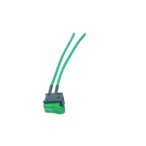 Interrupteur à bouton-poussoir avec câblage pour modification de moto, indicateur lumineux vert, matériau plastique - Product Image 5