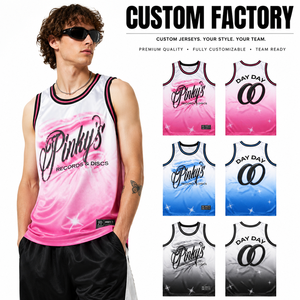 Camiseta de Baloncesto Urbano con Bordado y Estampado Digital, 100% Poliéster, Talla Estadounidense, BOOGIE NIPSEY PINKY DAY DAY, Unisex - Product Image 1