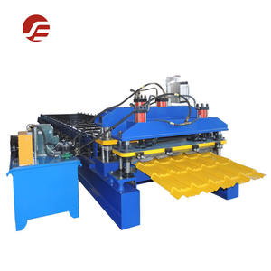 타일 만들기 기계 금속 강판 롤 루핑 바닥 타일 프레스 골판지 아연 도금 세라믹 성형 기계 - Product Image 2