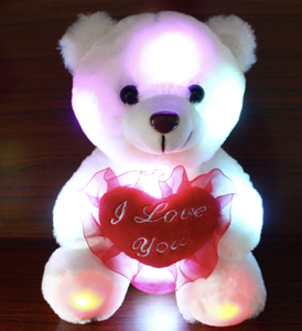 Orsacchiotto luminoso rosa <span class=keywords><strong>giocattoli</strong></span> di peluche di illuminazione con registrazione a Led papillon <span class=keywords><strong>cuore</strong></span> rosso coccole orsacchiotto gigante bambola di peluche orsacchiotto regalo - Product Image 6