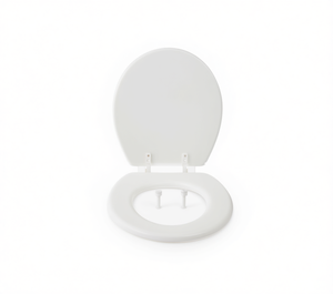 Sedile WC Universale Rotondo da 17 Pollici con Fronte Chiuso in Plastica dal Design Minimalista - Product Image 1