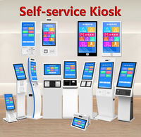 Kiosque de gestion de file d'attente à écran tactile vertical multi-tailles de 17 à 43 pouces avec imprimante thermique de 80 mm, système d'exploitation Android Windows