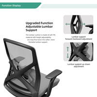 Chaise de bureau ergonomique moderne en maille respirante, économique, avec coussin en éponge confortable et base en fer robuste, réglable